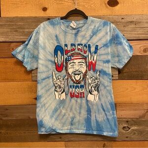 Old Row USA Post Malone blue tie-dye  T-shirt.